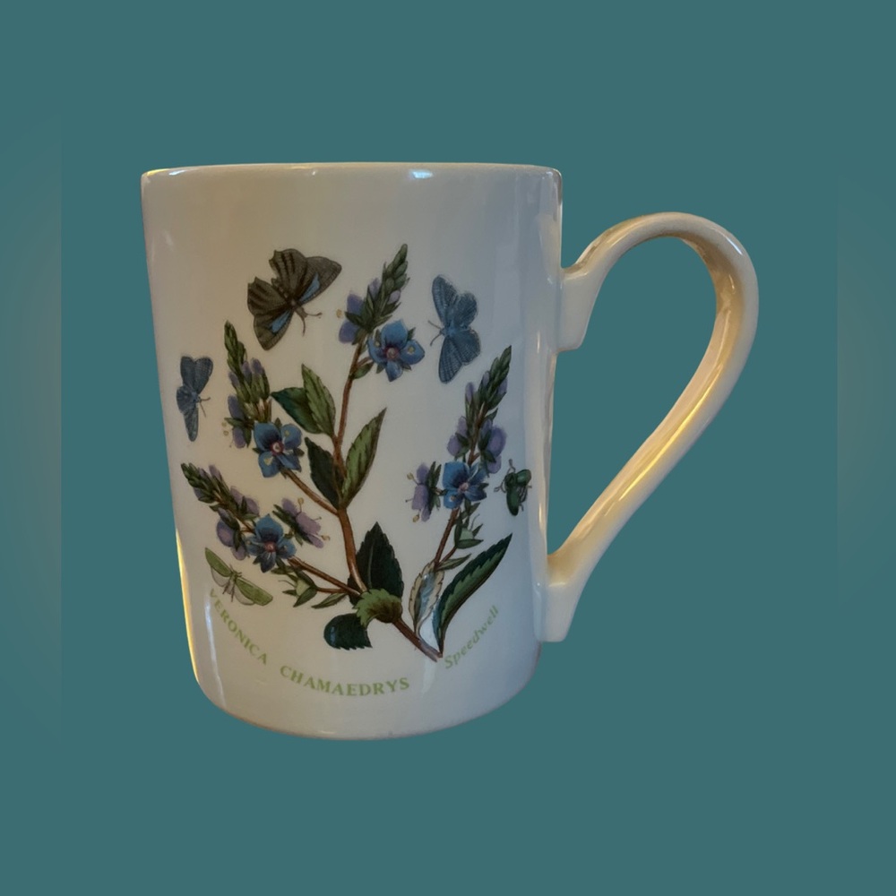 Vtg  Portmeirion Pottery Veronica Chamaedrys - Speedwell - Butterfly Mug